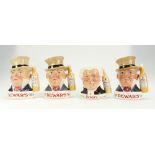 A collection of Royal Doulton Dewars commissioned intermediate character jugs to include Pickwick x