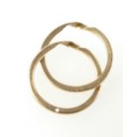 Gold split love ring wedding band, probably 14ct gold, inscribed date 1828,