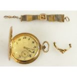 Dumas large 14ct gold gents pocket watch, glass missing, gross weight 74g.