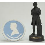 Wedgwood black basalt figure of Josiah Wedgwood in original box 22.