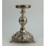 Silver ornate stand, height 19.