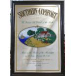 Vintage advertising mirror for Southern Comfort (highly detailed center) mirror dimension's 63cm x