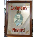 Vintage framed advertising mirror featuring Colemans Mustard by appointment to the King,