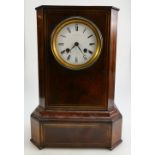 Leon Potonie inlaid mahogany French mantle clock,