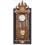 Large mahogany cased Vienna wall clock.
