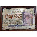 Vintage Coca Cola advertising mirror dimension's 98cm x 68cm