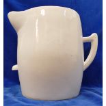 Huge white jug - possibly used in the brewery industry. 39cm /15.5" high. No visible damage.