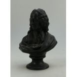 Wedgwood black basalt bust of Voltaire,