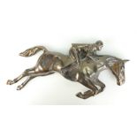 Beswick wall plaque Huntsman on jumping horse 1513 in copper lustre finish