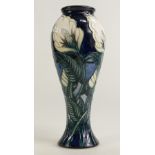 Moorcroft Black Lily vase, height of 27cm.