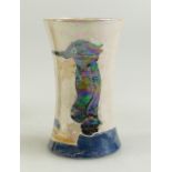 Lise B Moorcroft Studio Pottery vase decorated with penguins,