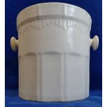 Large two handled milk pail. 25cm / 10" high with some crazing to inside base.