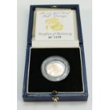 Royal Mint 1994 gold proof half sovereign,