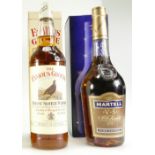 VS Martell Fine Cognac 70cl and The Famous Grouse,