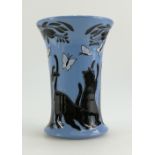 Moorcroft Lucky Black Cat vase height 15cm