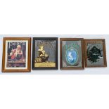 A collection of Pears framed advertising items to include man shaving prints and three other Pears
