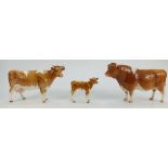 Beswick Guernsey family comprising bull 1451,