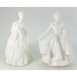 Royal Doulton Fragrance and Adrienne figures both marked "Glaze Samples" to base (2)