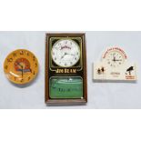 A collection of advertising items to include Guinness pottery mantle clock,