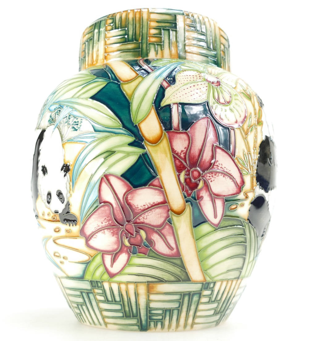 Moorcroft ginger jar & cover decorated with pandas in limited edition of 150 signed Sian Leeper, - Image 2 of 4