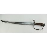 18th century hunting cutlass with horn handle,