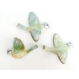 Beswick set of wallplaques as Bluetits comprising 705 x 2 and 707(3)