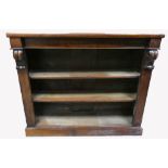 Victorian mahogany open bookcase.