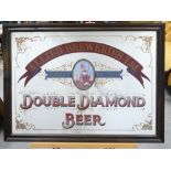 Vintage framed advertising mirrors featuring Double Diamond Beer for Allied Breweries Limited