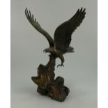 Bronze model of an eagle "Wings of Glory" by Ronald Van Ruyckevelt,