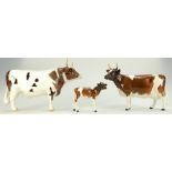 Beswick Ayrshire family comprising bull 1454A,