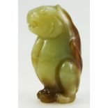 Chinese yellow and russet jade bear,