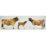 Beswick Jersey family comprising bull 1422,