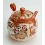 Japanese Kutani hand painted porcelain teapot (identification mark located on spout)