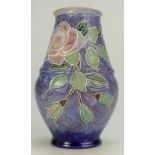 Royal Doulton Stoneware vase tube lined rose decoration,