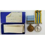 Korea Medal plus United Nations Medal with Korea Bar awarded to 22615269 Pte. T.J.