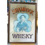 Vintage advertising mirror for Shamrock Whisky,