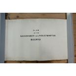 Plans of Shrewsbruy & Wolverhampton Railway proposals c1840's 18 x bound detailed plans 41cm x 70cm