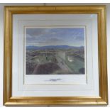 Peter Munroe, signed limited edition Golf print of Waterville 12th hole at Co Kerry in gilt frame,