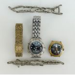 Olympic Nivaflex vintage gents watch, Sekonda quartz steel gents wristwatch, boxed with papers,