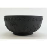 Wedgwood black jasper ware bowl, diameter 22.