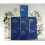 A collection of British coins including pre 1947 and later silver coins, copper coins,