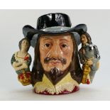 Royal Doulton large two handled character jug King Charles I D6917 with certificate
