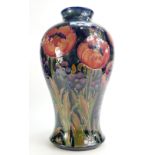 William Moorcroft large Burslem vase decorated in the big Poppy design,