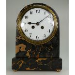 Regency style oynx mantle clock height 55cm