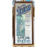 Vintage framed advertising mirrors featuring Dewars Special Whisky dimensions 92 x 41cm