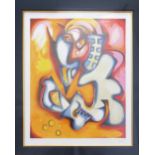 Alexandra Nechita signed lithograph "Right Things at the Right Time" signed and dated 2005 in frame,