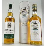 Bowmore Legend Islay single malt scotch whisky 70cl in original tin and 70cl House of Commons no.
