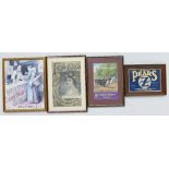 A collection of advertising framed prints to include Wills's Super Fine, Frys Cocoa,