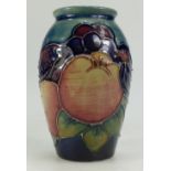 Moorcroft small vase decorated in the Finch & Berry design,