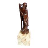 Chinese large carved wood figure of Shou Lao Figure, Shou Lao is the God of Longevity,